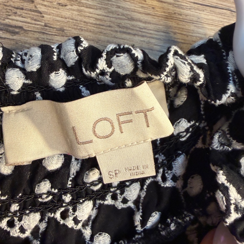 LOFT Black and White Patterned Dress - Picture 3 of 7